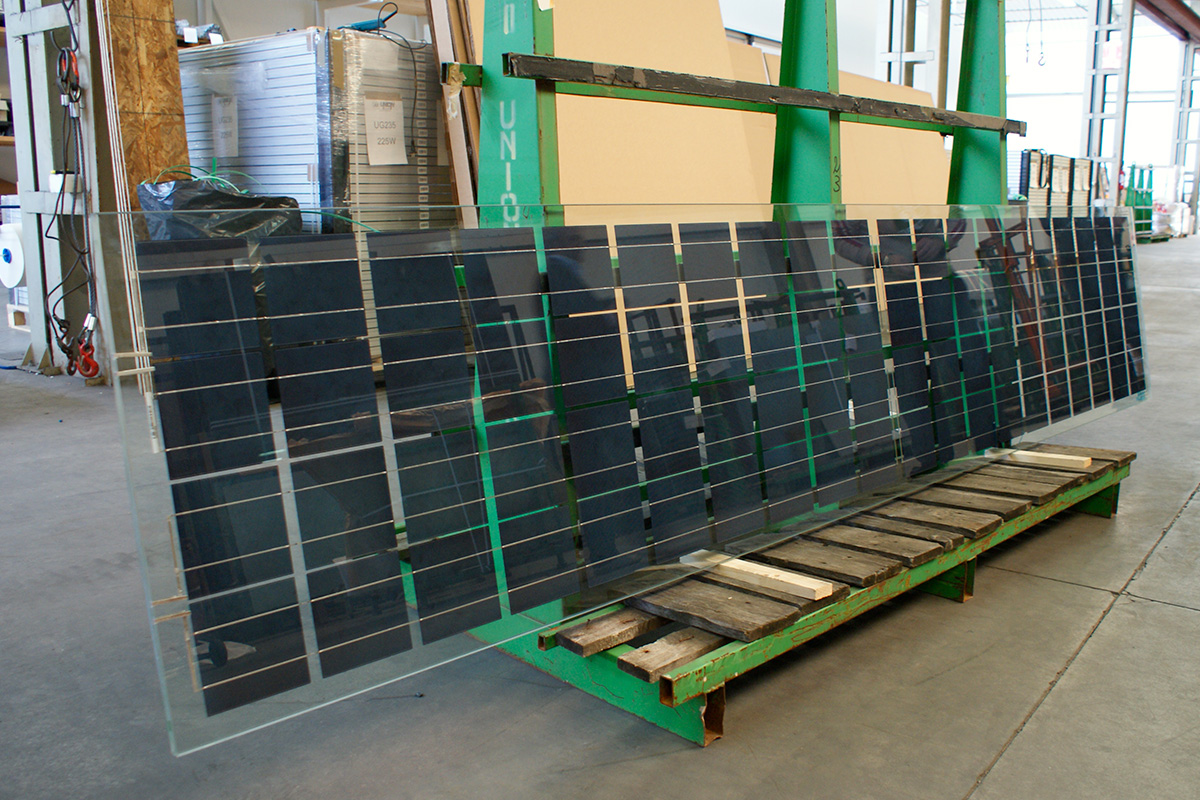Produzione moduli fotovoltaici Vetro-vetro Unionglass